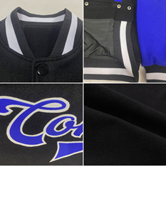 Chaqueta de Béisbol Varsity Premium para Hombre, Diseño Personalizado OEM, con Cuello Alto, Bordado y Letras en la Parte Delantera - Product Image 4