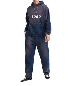 Movatextile ชุดวอร์มผ้าฝ้ายหนา2ชิ้นของผู้ชายทรงหลวมโลโก้ออกแบบได้ตามต้องการ - Product Image 3