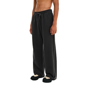 <b>Men's</b> Heavyweight Sweatpants Casual Wear Loose Fit Sweatpants 350G Warm Fleece Elastic Waist Straight <b>Leg</b> <b>Trousers</b> - Product Image 2