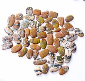 Cabochon multi-formes de jaspe océanique naturel de haute qualité en vrac matériau de quartz pour la fabrication de bijoux - Product Image 6