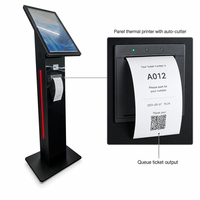 Kiosque d'impression de tickets de file d'attente NT9020 21,5 pouces sur pied avec écran tactile pour système de gestion des files d'attente