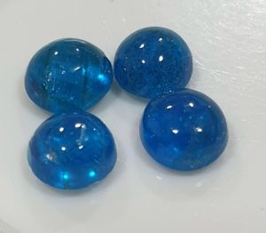 Piedra preciosa de cabujón de forma de mezcla de apatita de neón natural para hacer joyas cuentas de apatita azul facetadas y rosecuts - Product Image 2