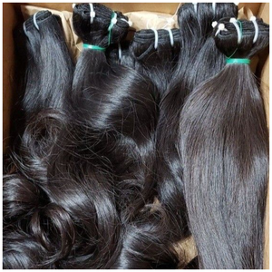 Cheveux humains indiens Remy de haute qualité, lisses, double trame, lisses et brillants - Product Image 2