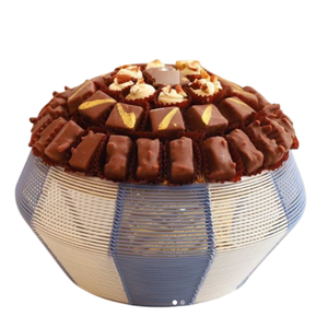 Bol de service moderne de luxe en métal doré de conception standard, fait à la main, compatible lave-vaisselle, pour fruits secs, bonbons, chocolat sucré - Product Image 6