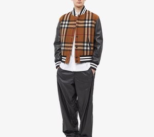 Nueva moda 2025 Street Style bordado botón Color-blocked Varsity chaquetas para hombres - Product Image 5