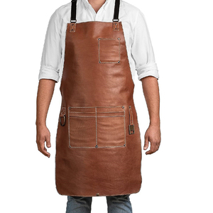 Best Selling Men's Adjustable Leather Sleeveless Welding Bib Waterproof Oil-Proof Industrial <b>Apron</b> <b>Kitchen</b> Salon Use Cotton - Product Image 1