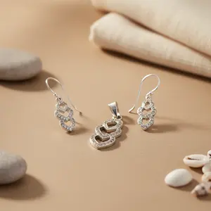 Ensemble de boucles d'oreilles pendantes en cristal plaqué or, en acier inoxydable, bijoux de mariée, diamant poire pour mariage, cadeau pour femme - Product Image 2