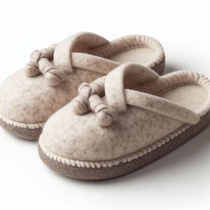 Scarpe Unisex in pelle per interni con soletta in lana e tomaia in pelliccia comode calzature in <span class=keywords><strong>feltro</strong></span> per l'inverno primavera estate - Product Image 4