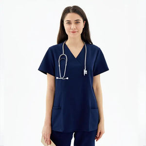 2025 haute qualité à la mode solide unisexe facile soins uniformes gommage costume infirmière hôpital uniforme gommages uniformes ensembles - Product Image 2