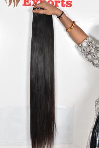 100% Remy couleur naturelle vierge indienne cheveux humains bruts meilleure qualité soyeux droite 8-32 pouces lâche vague profonde vague naturelle Machine - Product Image 3