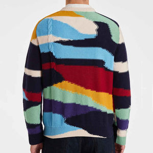 Suéter de Cuello Redondo Personalizado al por Mayor, Bordado e Impreso, para Hombre, Talla Grande, Transpirable, con Forro de Lana, para Invierno - Product Image 4