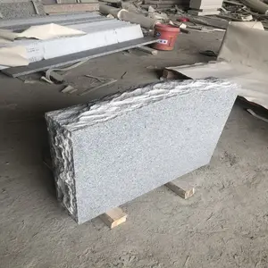 American Style China Grey G603 Granite Upright Serp Headstone With Base Rock Pitch for Cemetery