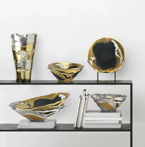 Jarrón de flores de Metal mate negro pulido brillante hecho a mano, macetas decorativas hechas a mano para decoración de fiestas, bodas y eventos - Product Image 3