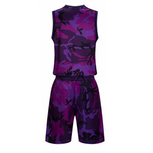 Ensemble de maillot et short de basketball d'entraînement en gros, tissu respirant, impression par sublimation colorée, uniforme sans manches pour hommes - Product Image 5