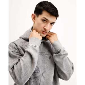 Sweat à capuche surdimensionné imprimé avec des chérubins, tissu tricoté respirant, idéal pour la saison d'automne - Product Image 6