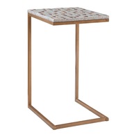 Pot de jardin en métal en fer forgé pour plantes Set de table en mosaïque 3 présentoirs pour plantes à fleurs d'Inde