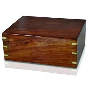 Premium Rosewood Handcrafted Floral Carved Wooden Keepsake Box Exquisite Elegant Storage for Wedding Urns Jars Floor <b>Wall</b> Vase - Product Image 3