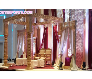 มณฑปงานแต่งงานอินเดียแบบดั้งเดิมขนาดใหญ่ ดีไซน์สี่เหลี่ยมสุดพิเศษ มณฑปงานแต่งงาน FRP สุดหรู ตกแต่งงานแต่งงานแบบราชสถาน สำหรับงานแต่งงานในสหรัฐอเมริกา - Product Image 1