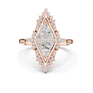 Exquisito Anillo Art Deco con Diamante de Laboratorio de 1.38 CT, Claridad VVS-VS EF, Oro de 18KT, 14KT, 10KT y Plata 925, Oro Rosa, Amarillo y Blanco - Product Image 3