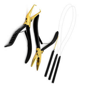 Kit Profesional de Extensiones de Cabello, Juego de Pinzas, Herramientas para Anillos Micro Nano con Aguja de Bucle, Herramienta para Peinado de Salón y Bricolaje - Product Image 1