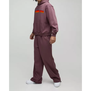 ชุดวอร์มผ้าคอตตอนสำหรับวิ่งชุดวอร์ม2ชิ้นมีฮู้ดโอเวอร์ไซส์ - Product Image 1