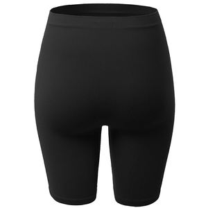 Pantalones cortos de yoga negros sin costuras personalizados para gimnasio, deporte, entrenamiento, cintura alta, ropa deportiva elástica para mujeres - Product Image 3