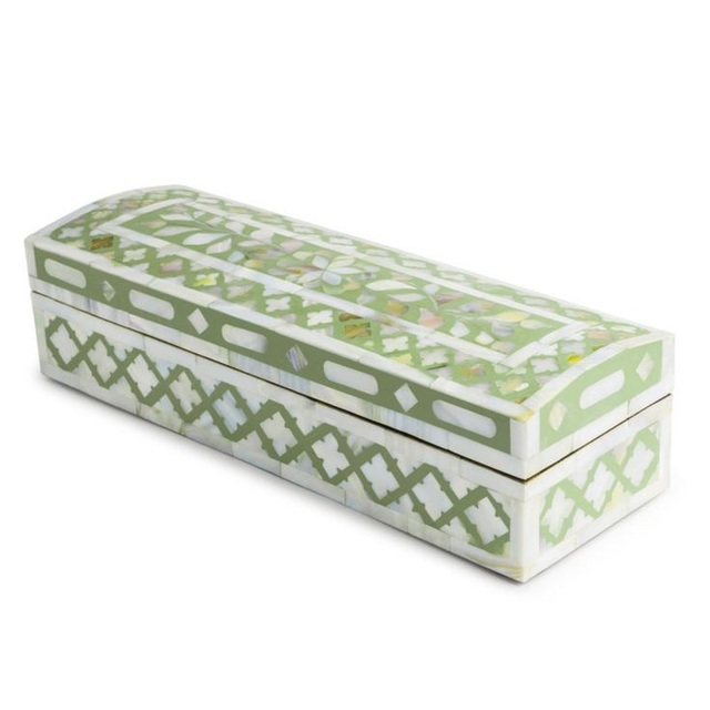 Elegant Modern Mother of Pearl Box for Wedding & Anniversary Gifts Customizable Handcrafted Decorative Box with Floral Pattern