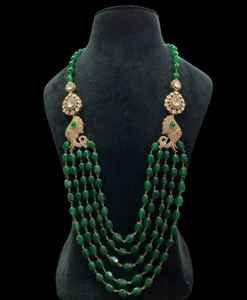 ชุดเจ้าสาวทันสมัยและสร้อยคอเจ้าบ่าวประดับลูกปัดสุดหรู ชุบทองสไตล์ชาติพันธุ์ สำหรับงานหมั้นและวันครบรอบ - Product Image 1