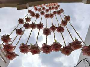 สายของการตกแต่งแบบอินเดียสายดอกไม้ประดิษฐ์พวงมาลัยพวงมาลัยดอกไม้ประดิษฐ์ดอกกุหลายบานตกแต่งงานแต่งงานแบบอินเดีย - Product Image 5