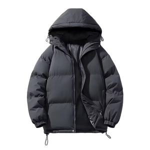 Autumn Warm High Street <b>Hip</b> Hop Hooded Windproof Breathable Casual <b>Padded</b> Bubble Puffer Jacket with Patchwork Design <b>for</b> Men - Product Image 4