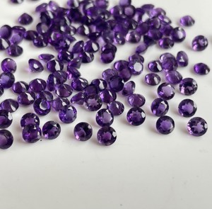 Ametyste violette naturelle, taille ronde, 1,25 mm, facettée - Ametyste en vrac de qualité supérieure - Product Image 6