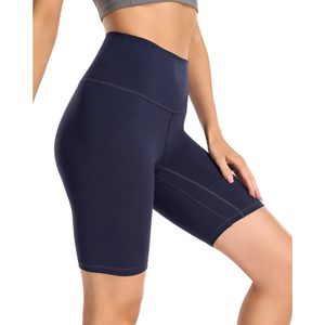 กางเกงขาสั้นเอวสูงพิมพ์ลายเสือดาวเอวยางยืดระบายอากาศได้ดีป้องกันแบคทีเรีย100% โพลีเอสเตอร์สำหรับออกกำลังกายยิม - Product Image 5