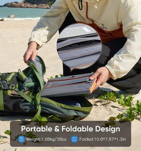 Charge rapide 20W Panneaux solaires portables en plein air Banque d'alimentation solaire double USB Powerbank 10000mah pour l'extérieur/Camping/Randonnée - Product Image 5