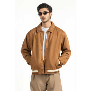 แจ็คเก็ตหนังแท้ลำลอง คอตั้ง ไซส์ XS ปิดด้วยซิป เคลือบผิวสำหรับฤดูใบไม้ผลิและฤดูใบไม้ร่วง - Product Image 4