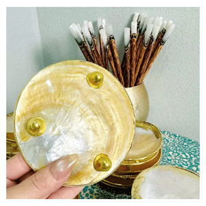 Plateau en nacre fait à la main, plateau en coquille pour la décoration de la maison, présentation de collations, service et cadeaux de vente au détail, fabriqué au Vietnam - Product Image 4