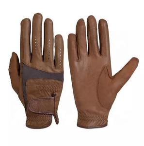Guantes de equitación unisex personalizables de cuero genuino para invierno, con logotipo personalizado y varios tamaños para venta al por mayor - Product Image 4