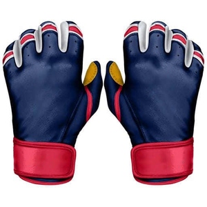 Gants de baseball en cuir professionnels gants de frappeur à doigts complets personnalisés Protection des mains gants de baseball pour jeunes adultes légers - Product Image 1