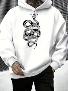 Saint Seiya เสื้อโค้ทมีฮู้ดคู่ลายที่นั่งงู, เสื้อโค้ทพิมพ์ลายสองด้านสำหรับฤดูใบไม้ร่วงฤดูหนาว Y2k ฮาราจูกุขนาดใหญ่ - Product Image 2