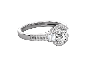 Bague en diamant de laboratoire haut de gamme, bague de fiançailles pour femme, plaquée or 14 carats, taille ronde brillante, bague de mariage pour les mariées - Product Image 3