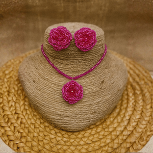 Parure de bijoux raffinée en perles de rosier, plaqué or 18 carats, style vintage, luxe romantique, zircon, idéale pour les soirées, style romantique - Product Image 4