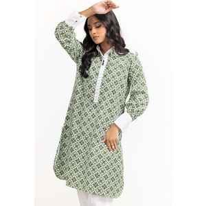 Camisa Floral Verde para Mujer, Estampado Dobby, Tejido de Gasa, Tallas XS-XXL, Estilo Casual de Lujo para Primavera/Verano, Ideal para Fiestas y Negocios - Product Image 2