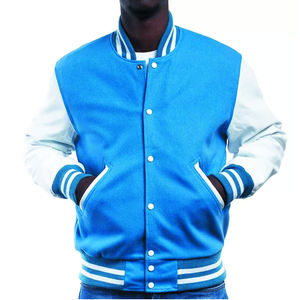 Chaquetas universitarias de béisbol personalizadas para hombre al por mayor para invierno chaquetas universitarias de talla grande para hombre con mangas de cuero - Product Image 3