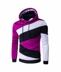 Embroidery Plain <b>Cropped</b> Cotton Breathable Full <b>Zip</b> <b>up</b> <b>Hoodie</b> for Men - Product Image 3