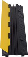 Wesure Safety S1304 Pelindung Kabel Jalan Raya Tugas Berat Dua Kanal Model Lipat Kuning+Hitam Karet+PVC Visibilitas Tinggi
