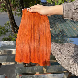 2024 Hot Orange Bonestraight Extensiones de cabello Cabezas de entrenamiento Paquetes de trenzado vietnamita femenino para mujeres - Product Image 1