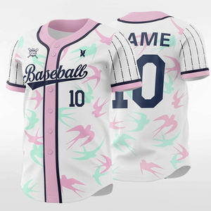 Uniforme de Béisbol Personalizado 2025 con Diseño de Gorrión de Manga Corta para Hombre, Jersey de Béisbol con Cuello Redondo y Estampado Personalizado - Product Image 2