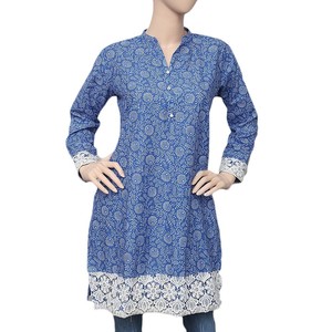 Kurti de algodón estampado para mujer Chase Value - Azul Talla M - Product Image 2