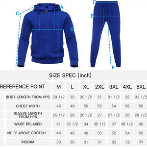 Conjunto de sudadera de invierno personalizado, trajes para correr, ropa deportiva de manga larga, chándal para hombre, chándal con capucha, conjunto de sudaderas con capucha para hombre - Product Image 6