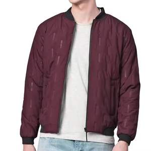 Chaqueta bomber informal de invierno unisex con diseño elegante, cuello mandarín y cremallera frontal a prueba de viento e impermeable - Product Image 6