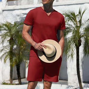 Nouvelle Collection 2026 – Ensemble Homme Tricoté Style Urbain Respirant : Veste Jacquard à Manches Longues et Boucles Colorées avec Short – Été - Product Image 4